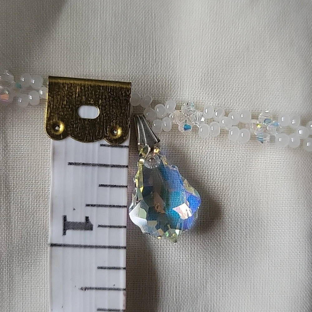 Flower girl crystal necklace